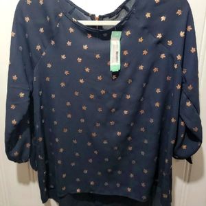 Papermoon larie tie sleeve blouse nwt medium stitch fix